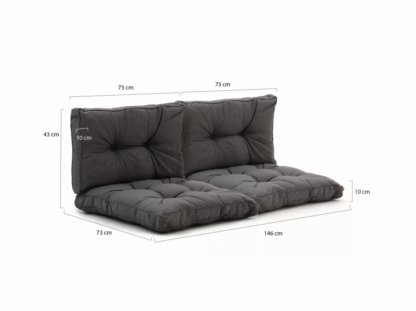 Madison Florance Loungekissen Set Sitz ca. 73x73 cm Rücken ca. 73x43 cm 4-t günstig online kaufen