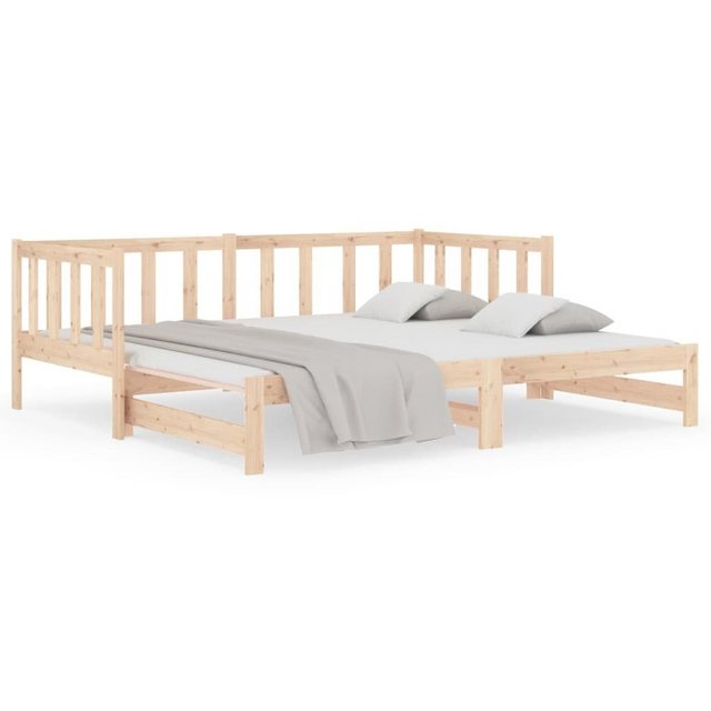 vidaXL Gästebett Tagesbett Ausziehbar 2x80x200 cm Massivholz Kiefer Bett Be günstig online kaufen