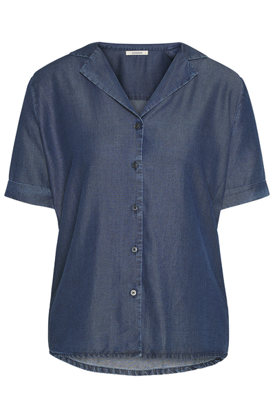 Damen Bluse Aus Lyocell (Tencel) "Tenceldenim Revers Blouse" günstig online kaufen