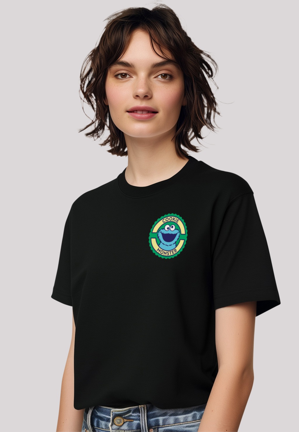 F4NT4STIC T-Shirt "Sesamstraße Cookie Monster Sticker", Premium Qualität günstig online kaufen