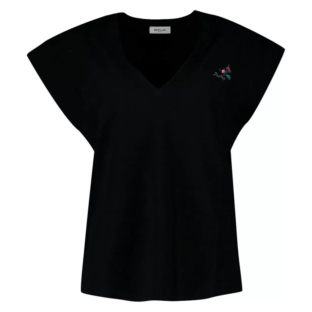 Replay W3338b Kurzärmeliges T-shirt S Black günstig online kaufen