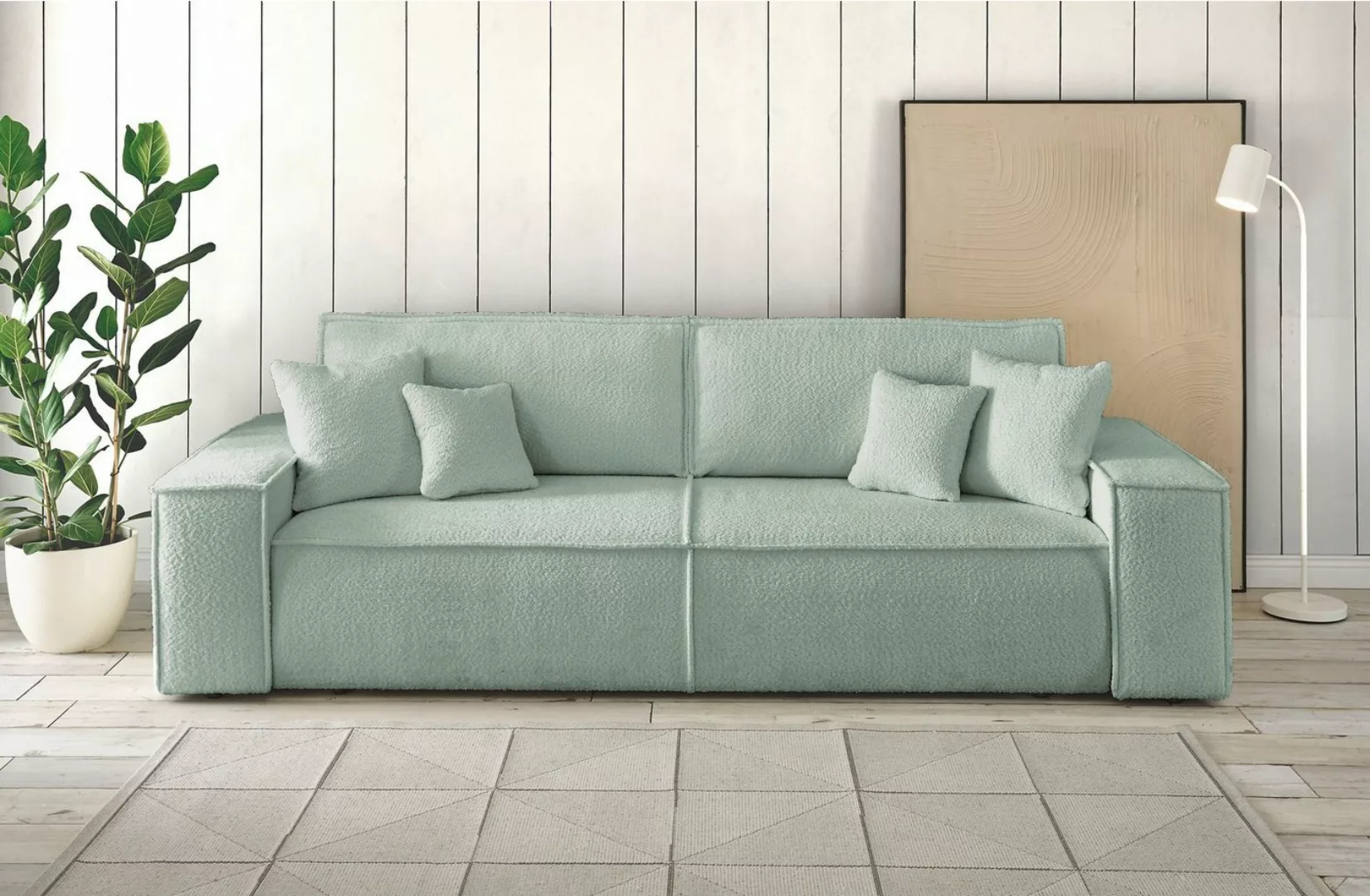 andas 3-Sitzer "FINNLEY Schlafsofa 257 cm, Schlaffunktion mit Bettkasten (2 günstig online kaufen