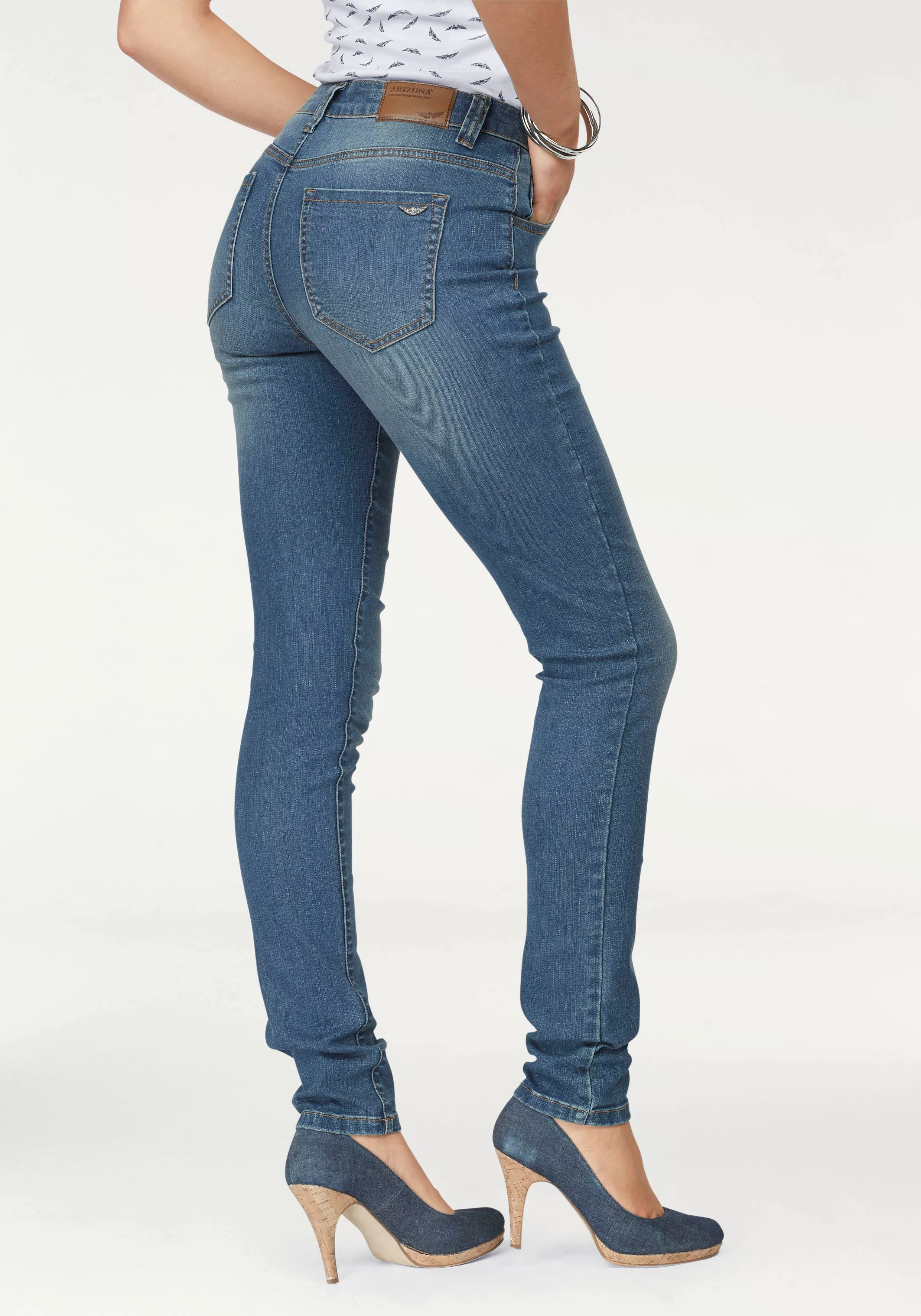 Arizona Slim-fit-Jeans "Curve-Collection", hohe Leibhöhe, Five-Pocket-Desig günstig online kaufen