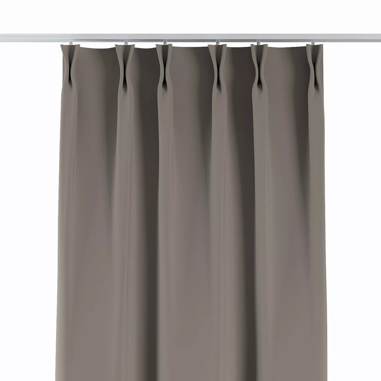 Vorhang mit flämischen 2-er Falten, hellbraun, Blackout (verdunkelnd) (269- günstig online kaufen