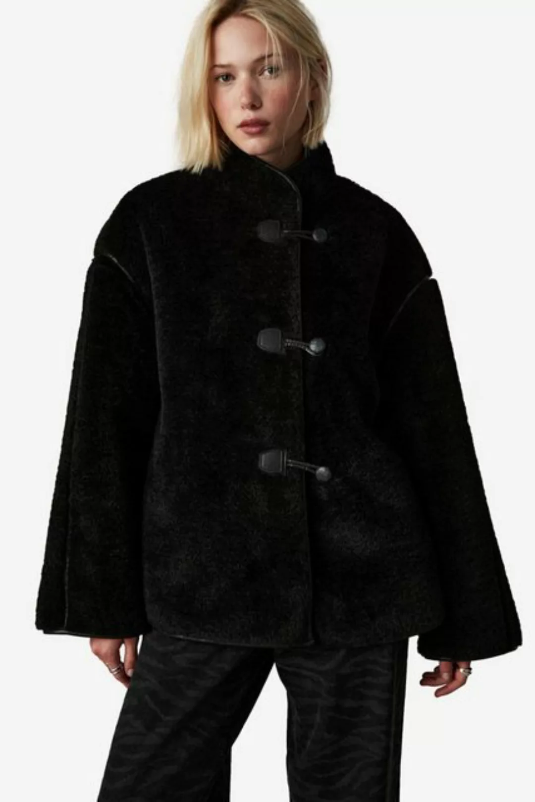 Next Fellimitatjacke Duffeljacke aus Teddyfell (1-St) günstig online kaufen