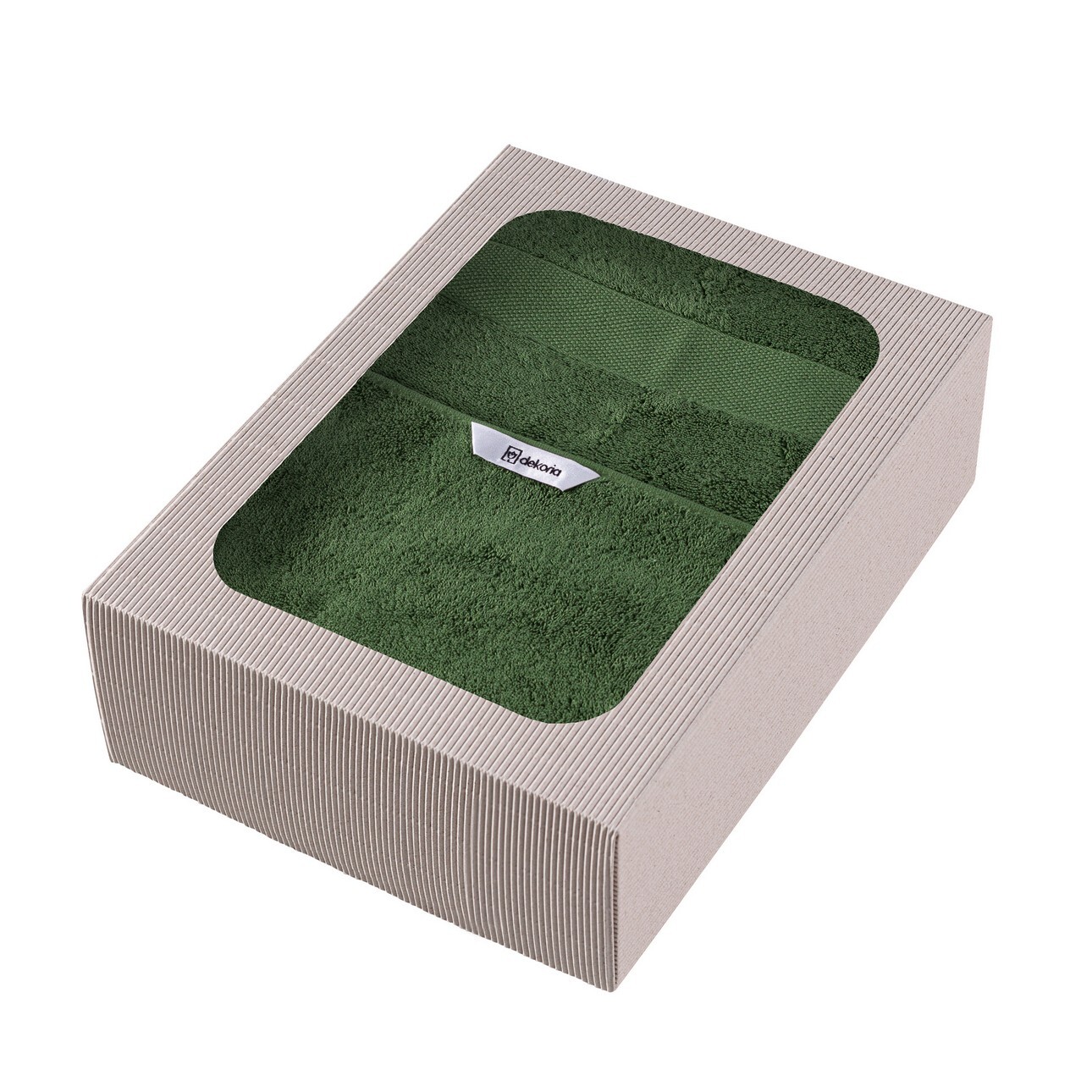Handtuch-Set 3 Stck. Cairo green, 2 szt. 50 x 90 cm  / 1 szt. 70 x 140 cm günstig online kaufen
