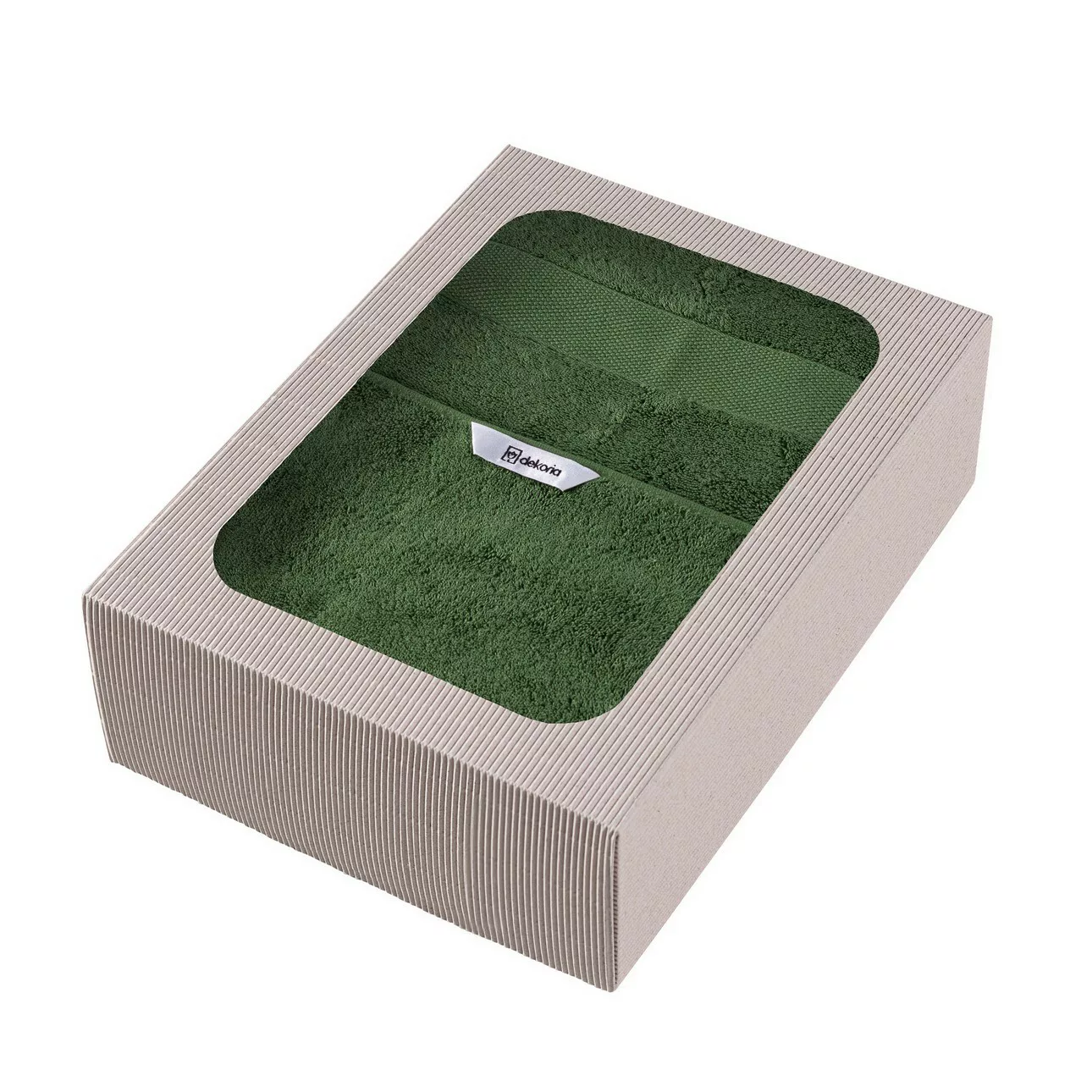 Handtuch-Set 3 Stck. Cairo green, 2 szt. 50 x 90 cm  / 1 szt. 70 x 140 cm günstig online kaufen