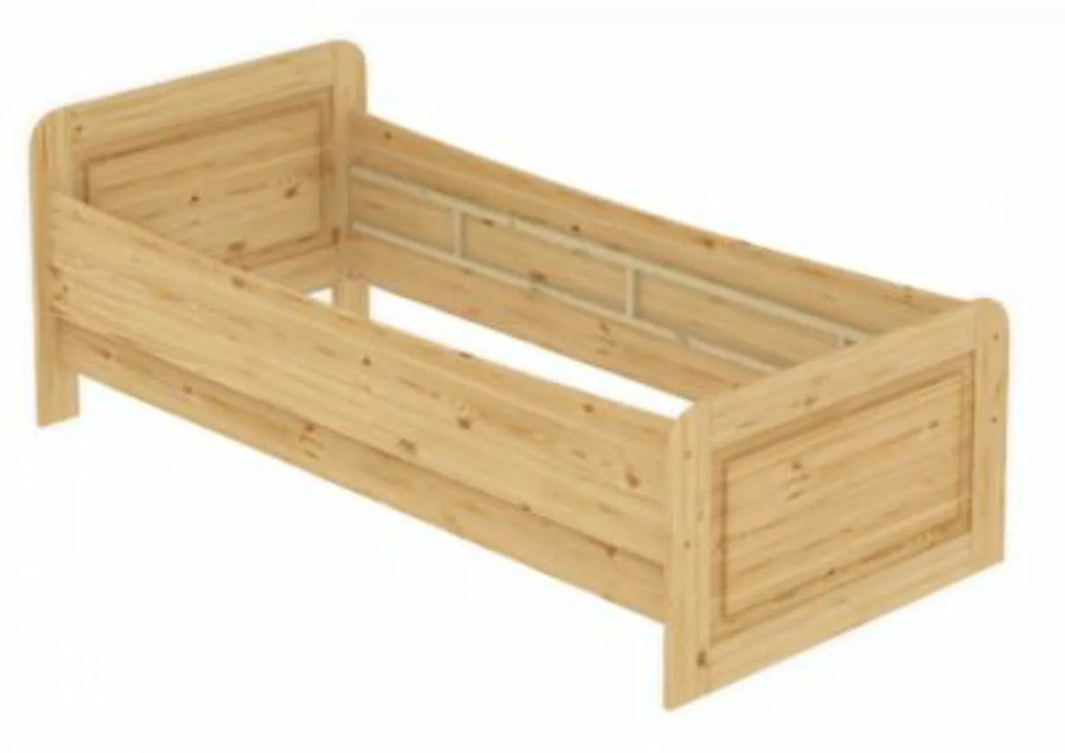 Erst-Holz® Extra hohes Bett 120x220 Überlänge Kiefer massiv ohne Zubehör na günstig online kaufen