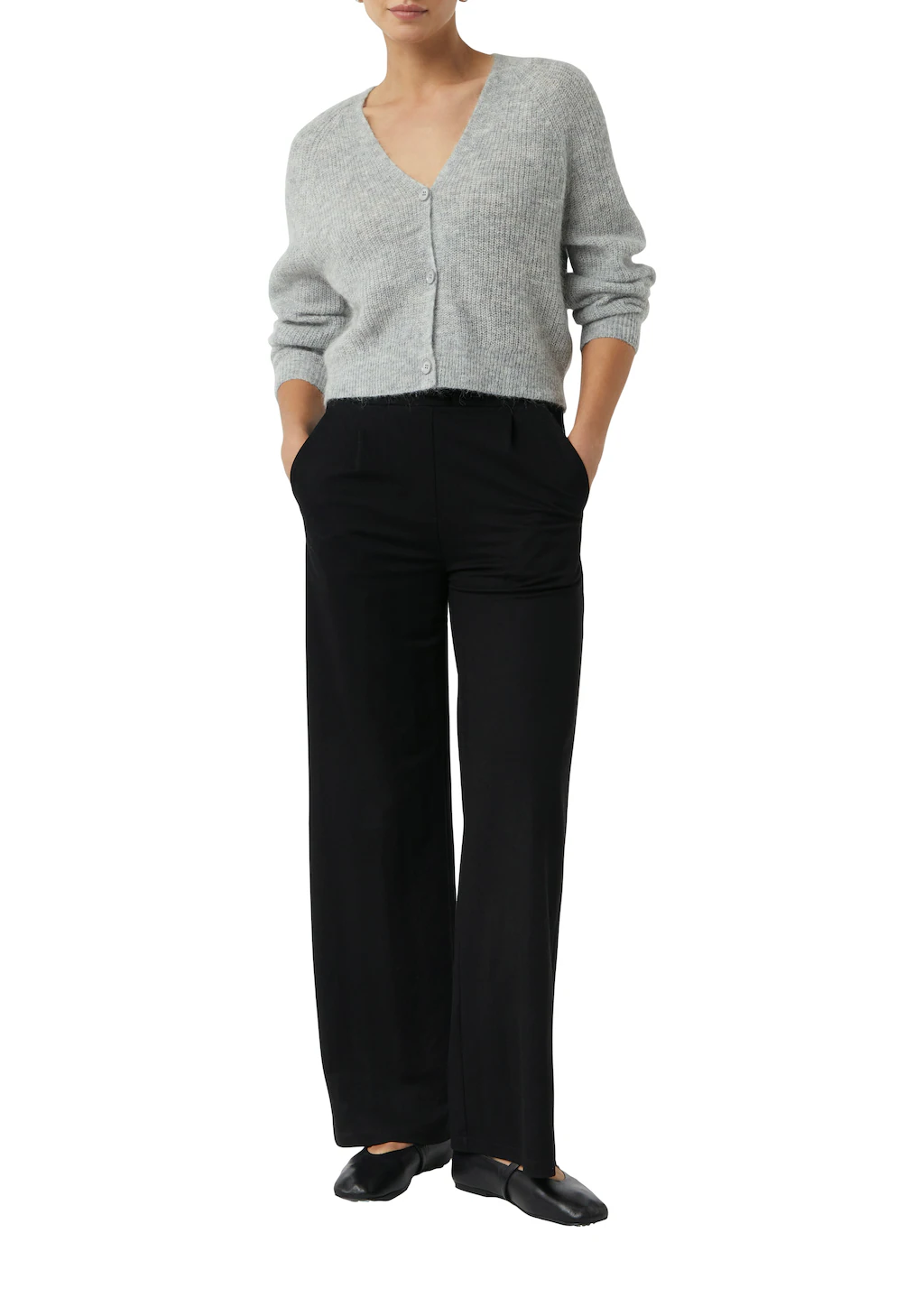 comma casual identity Cardigan, casual, bequem, Alpakamix, V-Ausschnitt günstig online kaufen