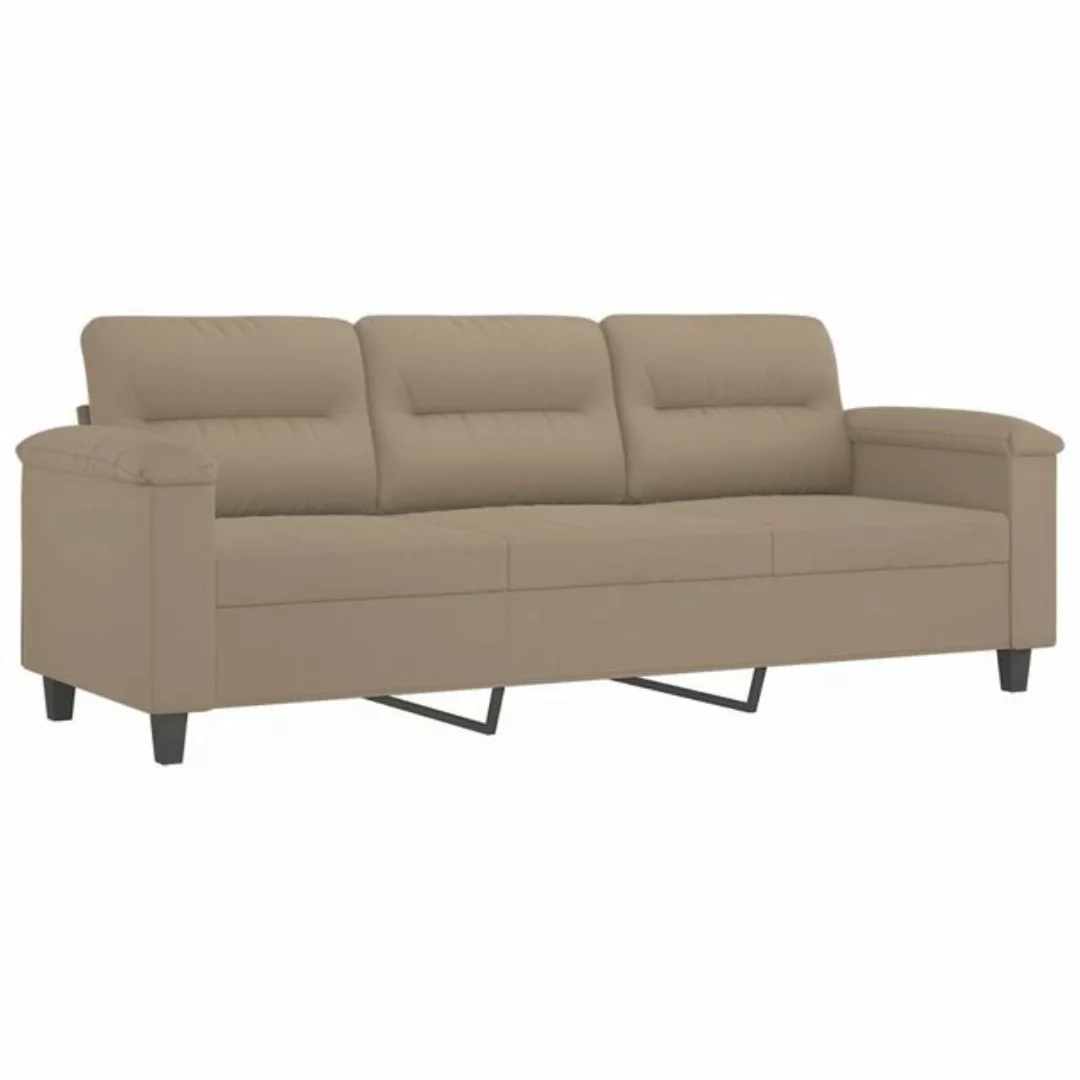 vidaXL Sofa 3-Sitzer-Sofa Taupe 180 cm Mikrofasergewebe günstig online kaufen