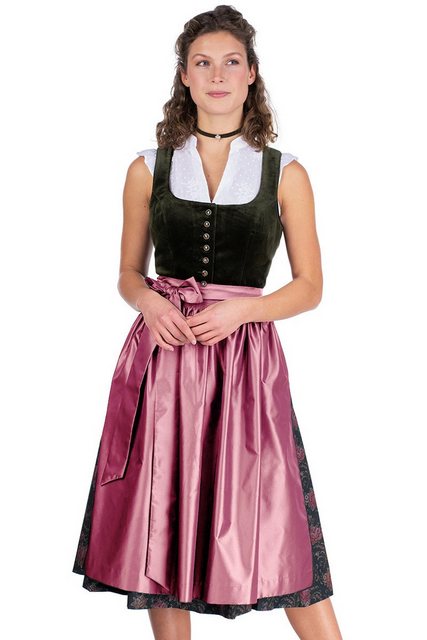 Hammerschmid Dirndl Samt Dirndl 2tlg. - KOFLERSEE - oliv/mauve günstig online kaufen