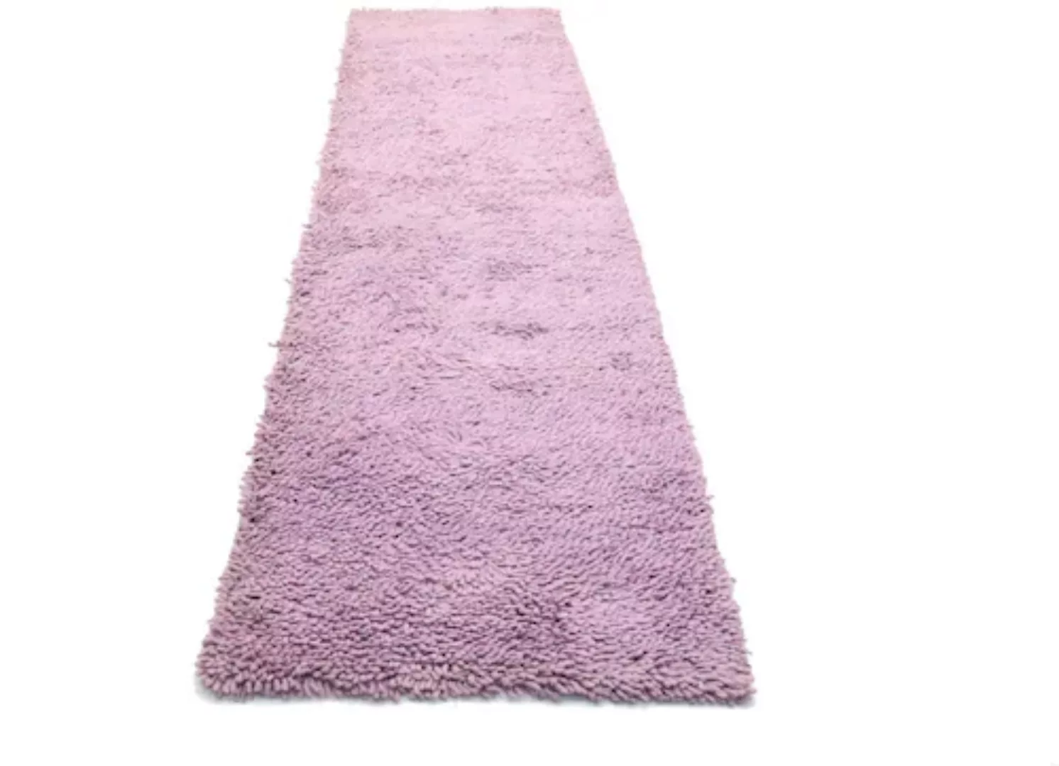 morgenland Wollteppich »Shaggy Teppich handgetuftet rosa«, rechteckig günstig online kaufen