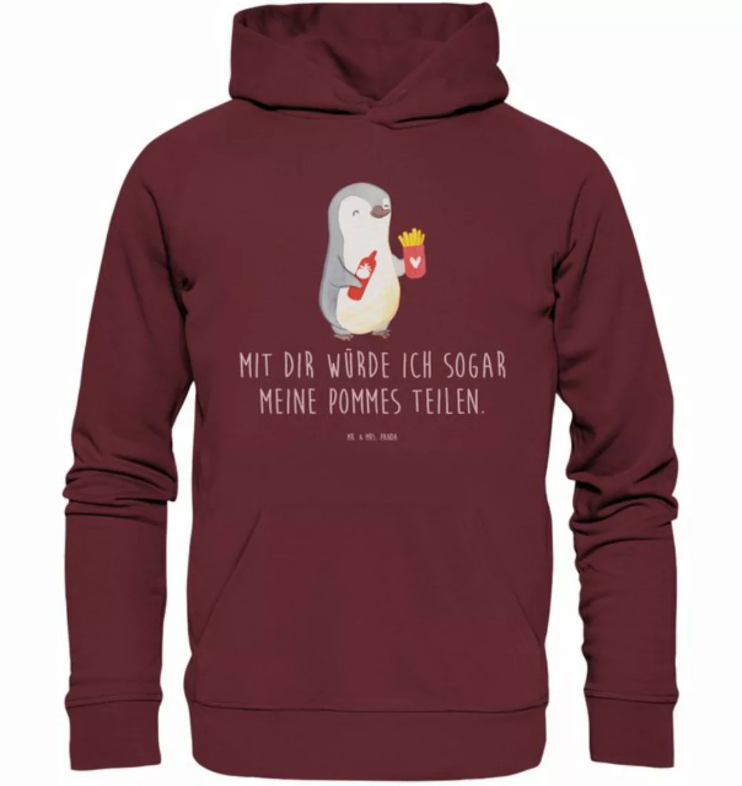 Mr. & Mrs. Panda Hoodie Pinguin Pommes Größe XS - Burgundy - Geschenk, Ehef günstig online kaufen