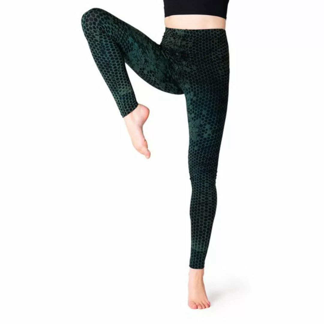 PANASIAM Leggings Unikat Batik Leggings mit Wabendesign moderner Stil lange günstig online kaufen