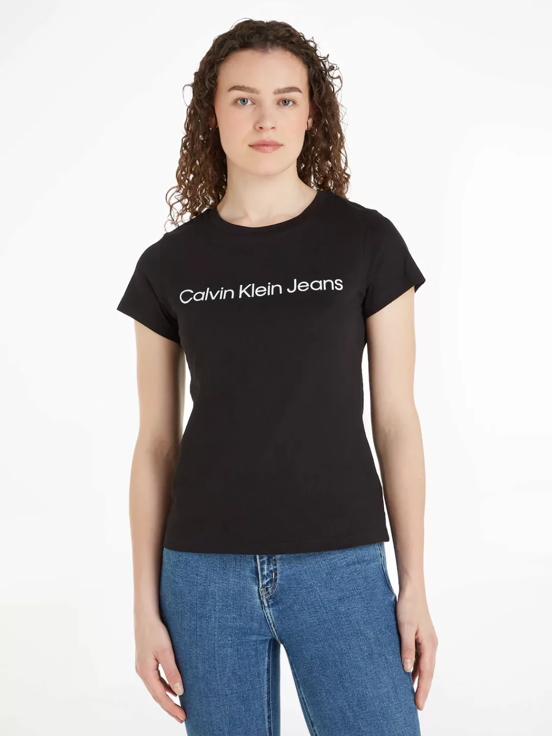 Calvin Klein Jeans T-Shirt "INSTITUTIONAL LOGO 2-PACK TEE", mit Logoschrift günstig online kaufen