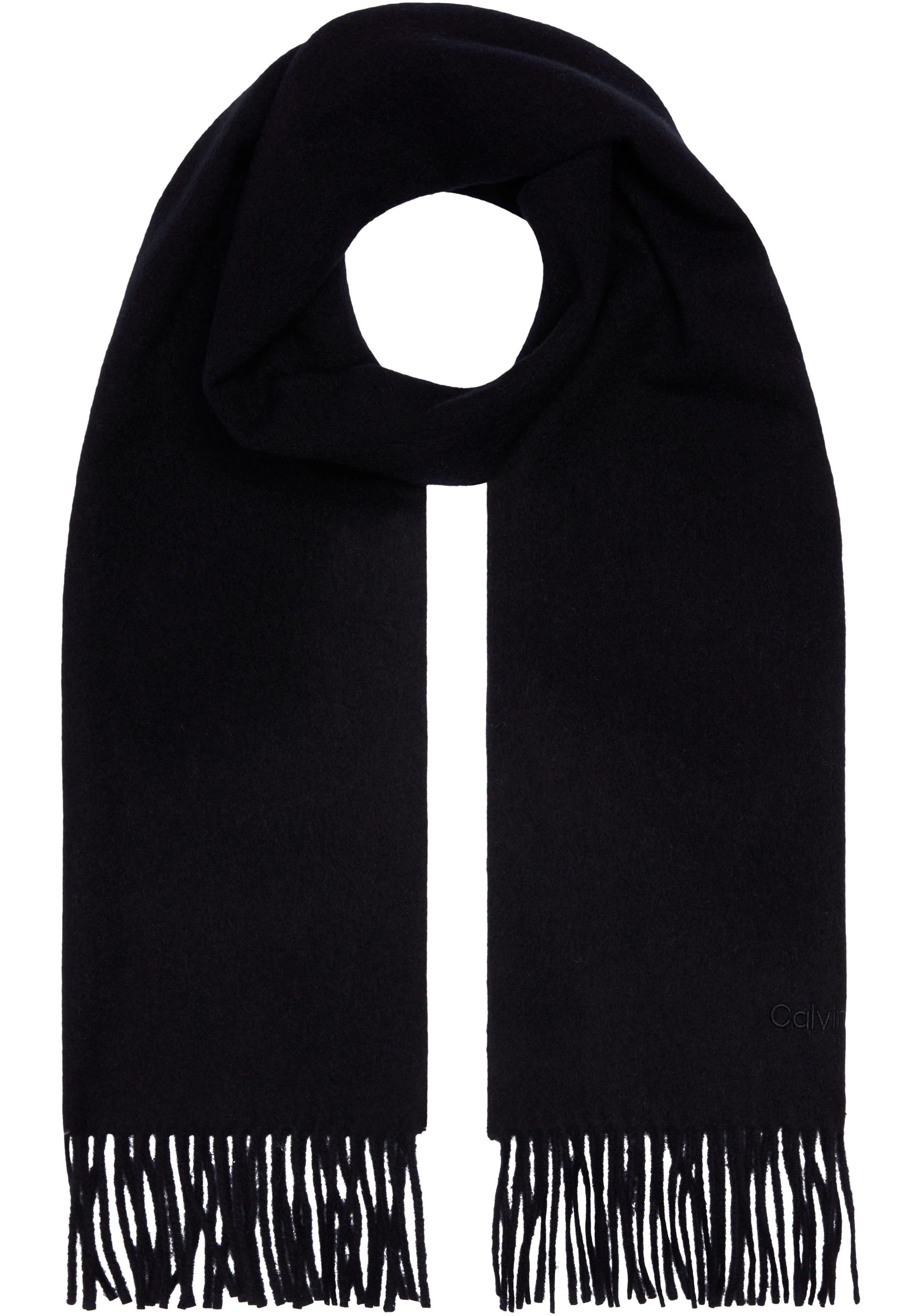 Calvin Klein Schal "CLASSIC WOOL SCARF", mit Logostickerei günstig online kaufen