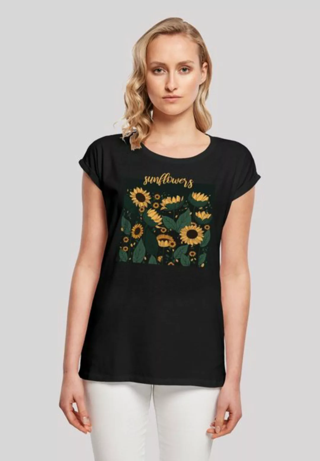 F4NT4STIC T-Shirt Sonnenblumen Print günstig online kaufen