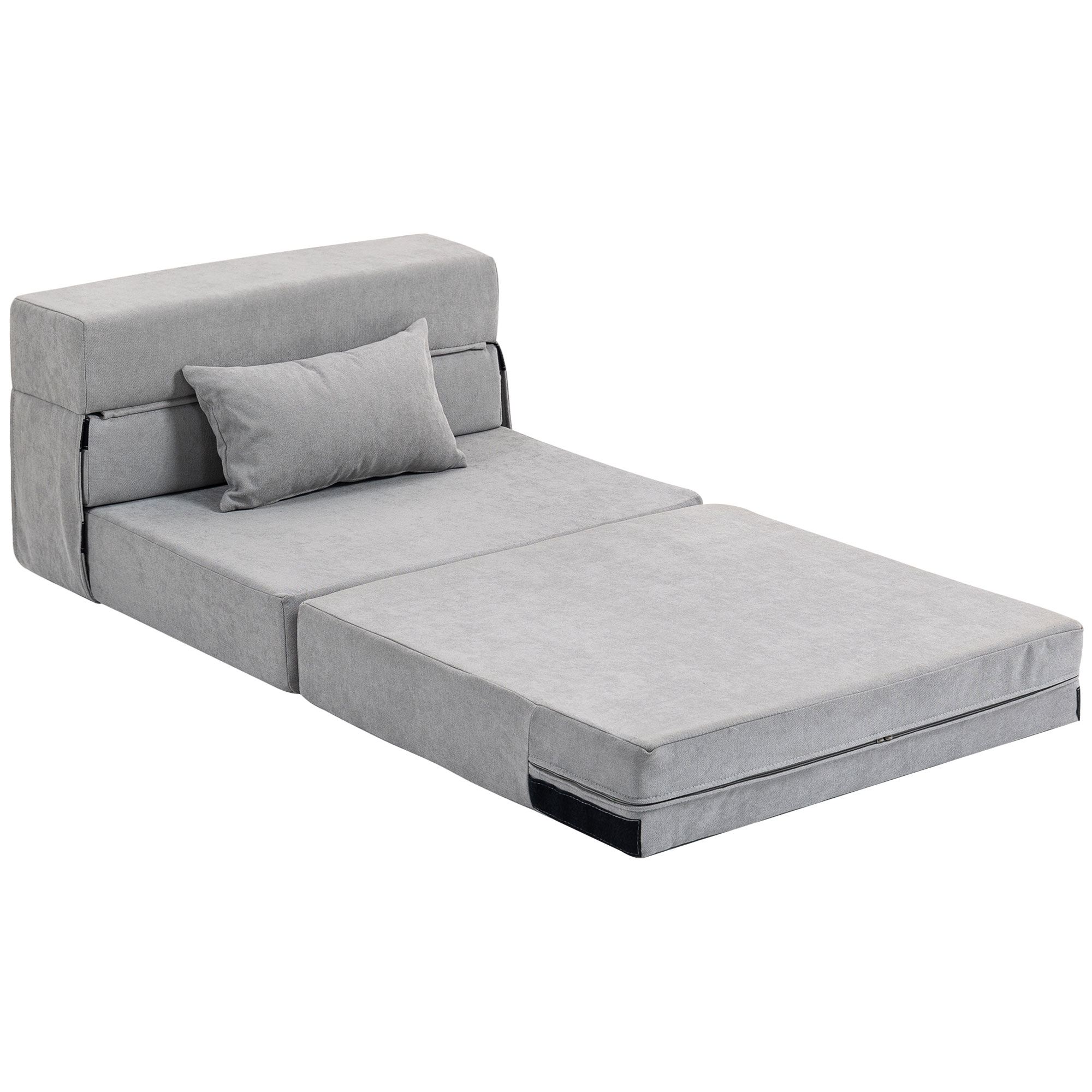 HOMCOM 3 in 1 Schlafsessel, klappbares Schlafsofa mit Bettfunktion, Lendenk günstig online kaufen
