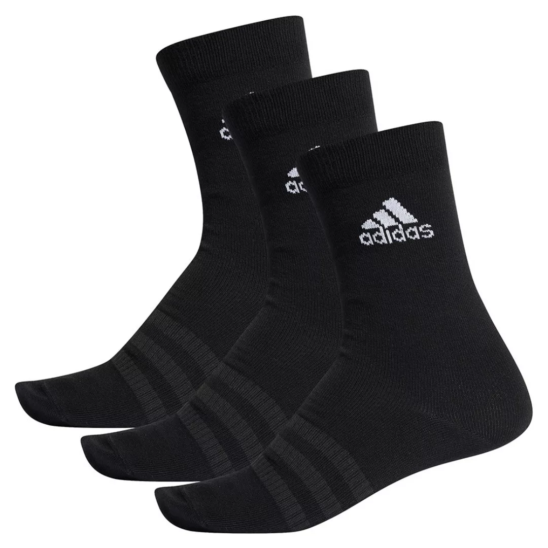 Adidas Light Crew Socken 3 Paare EU 34-36 Black / Black / Black günstig online kaufen