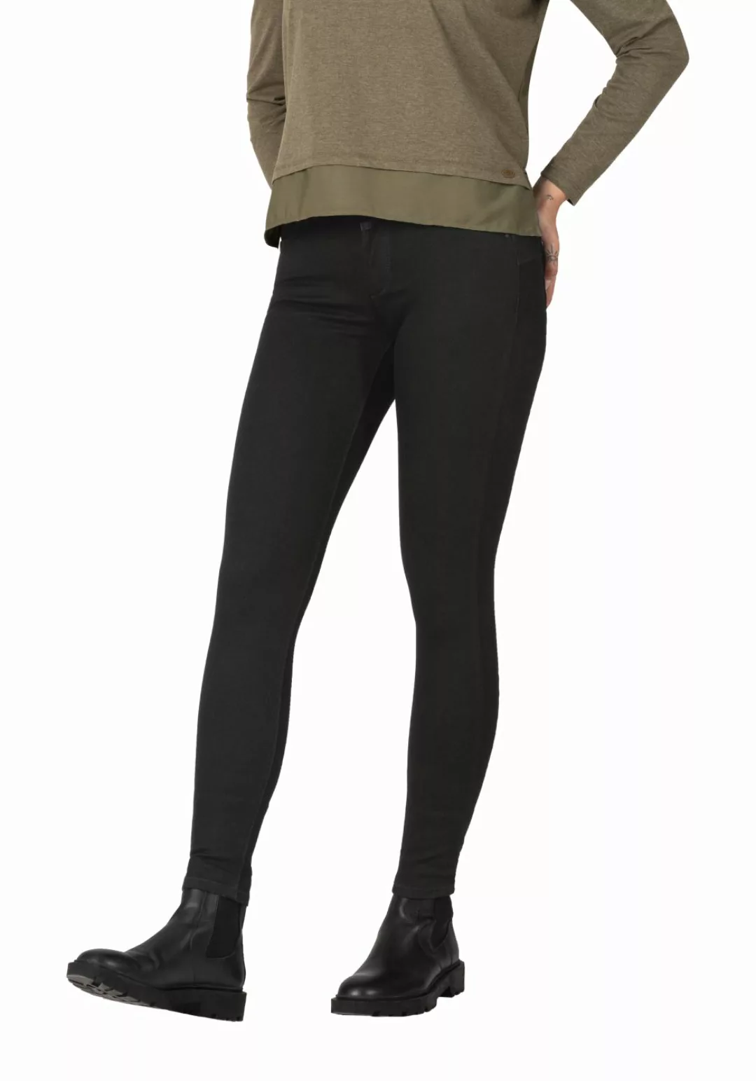 TIMEZONE Damen Jeans TIGHT SANYATZ - Mid Waist - Tight Fit - Schwarz günstig online kaufen