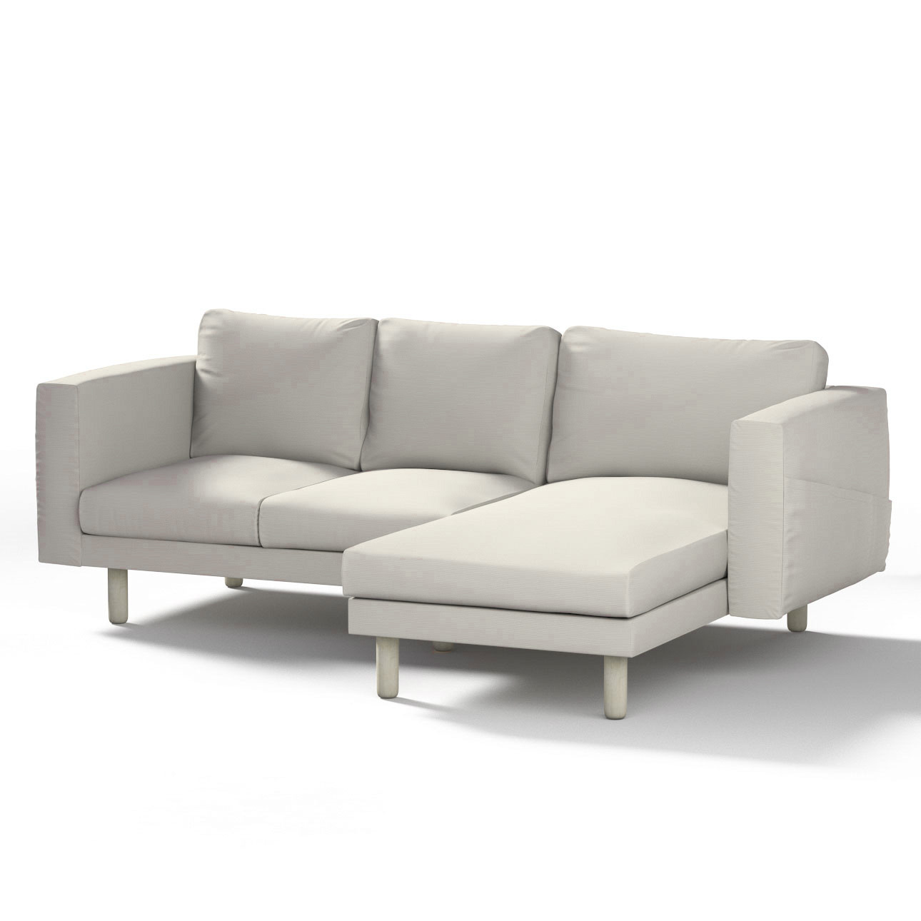 Bezug für Norsborg 3-Sitzer Sofa mit Recamiere, hellgrau , Norsborg Bezug f günstig online kaufen