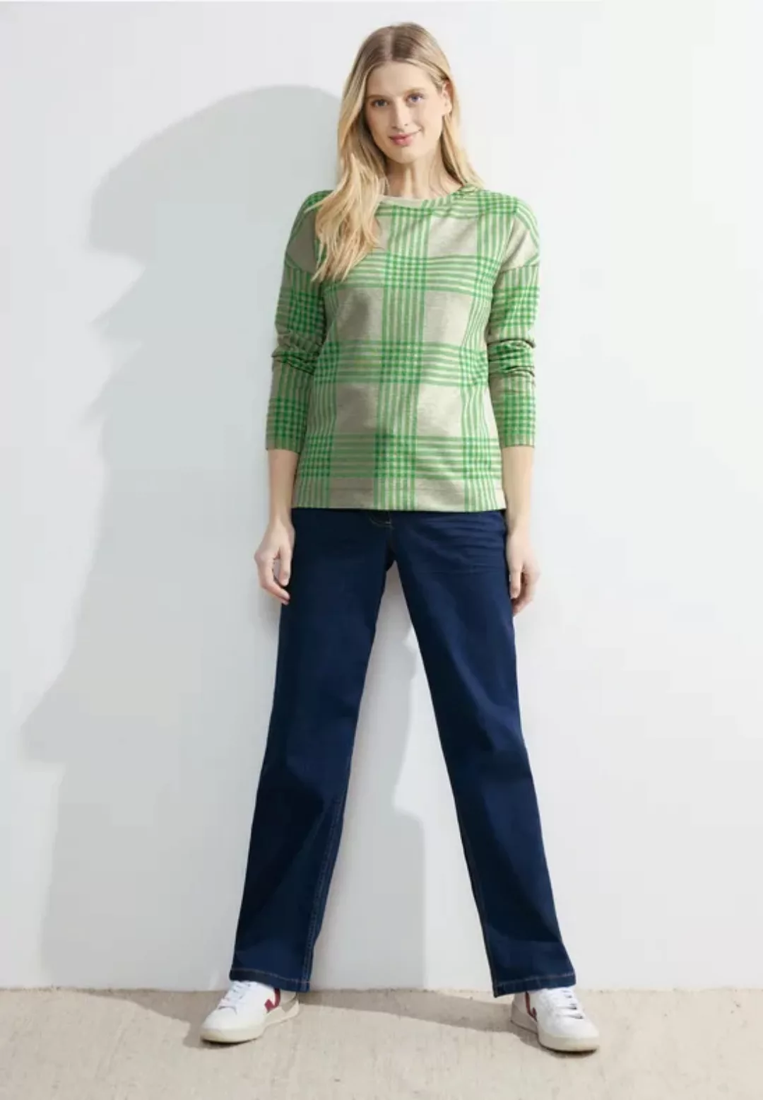 Cecil Shirtbluse TOS Melange Check Shirt günstig online kaufen