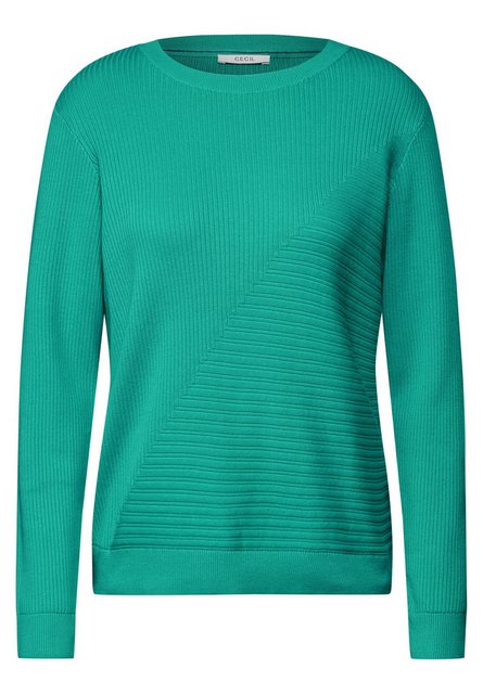 Cecil Strickpullover – Pullover mit Rippstrukturmix günstig online kaufen