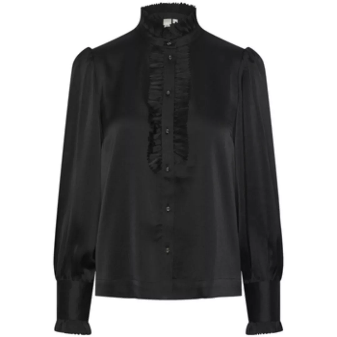 Y.a.s  Blusen YAS Frilla Shirt L/S - Black günstig online kaufen