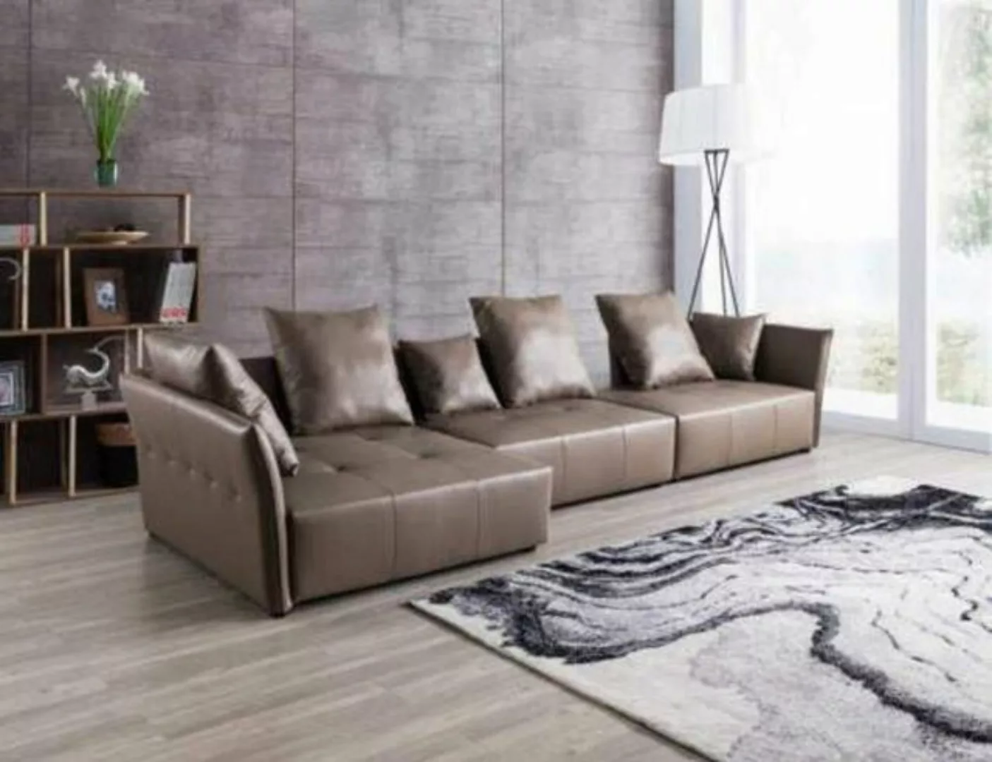 JVmoebel Ecksofa, Design Ecksofa Couch Polster Eckgarnitur Sofa Couchen Led günstig online kaufen