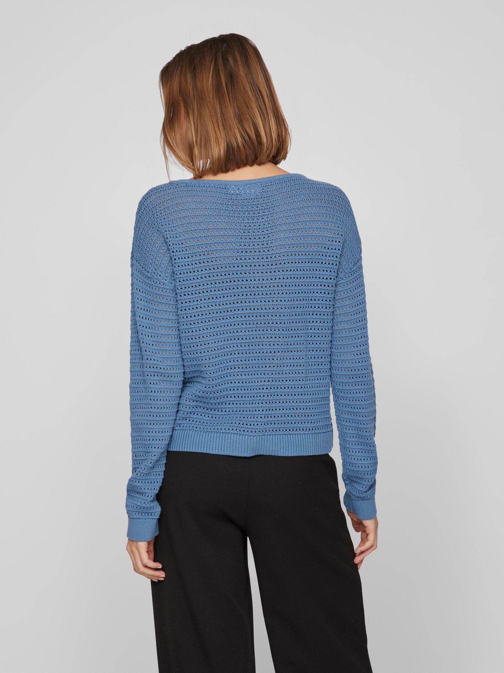 Vila Strickpullover Legerer Strickpullover Transparent Feinstrick günstig online kaufen
