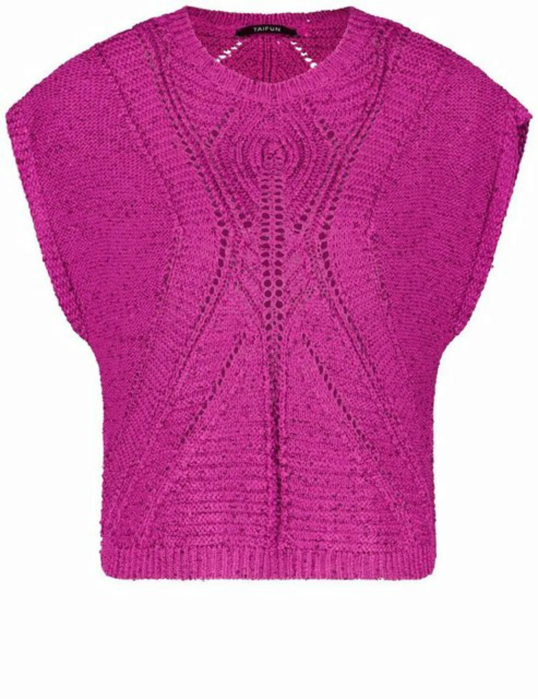 Taifun Kurzarmpullover Kurzarmpullover mit transparentem Ajoursmuster günstig online kaufen