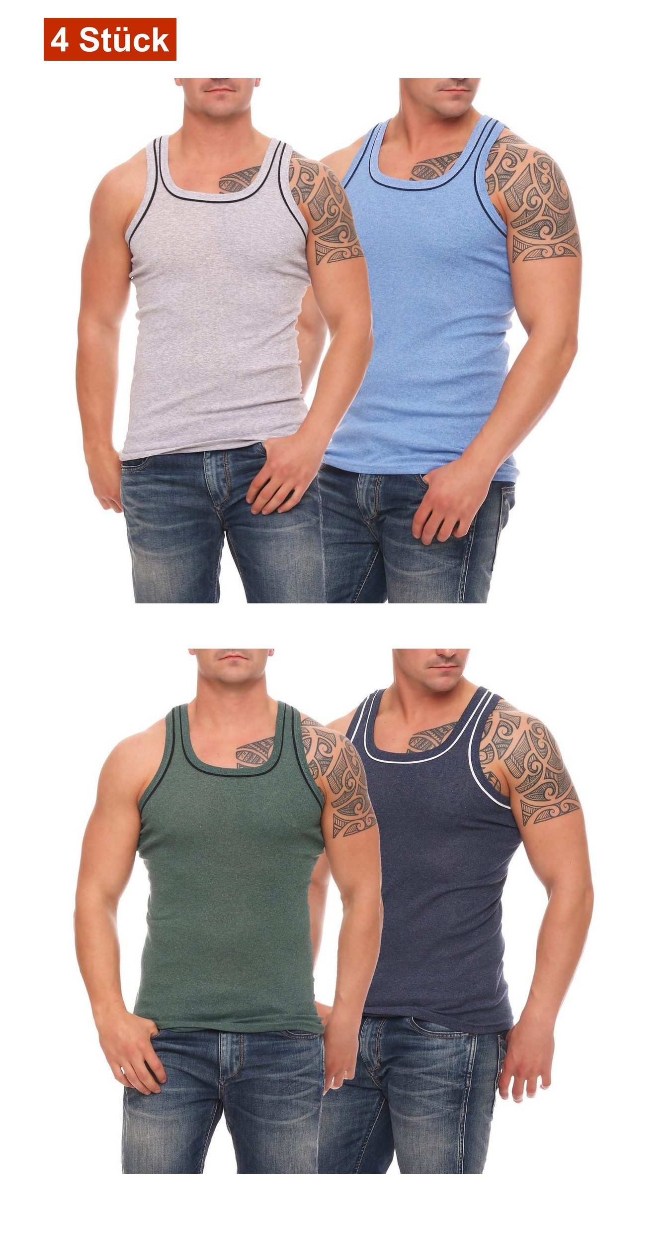 Cocain underwear Unterhemd Farbiges Herren Unterhemd günstig online kaufen