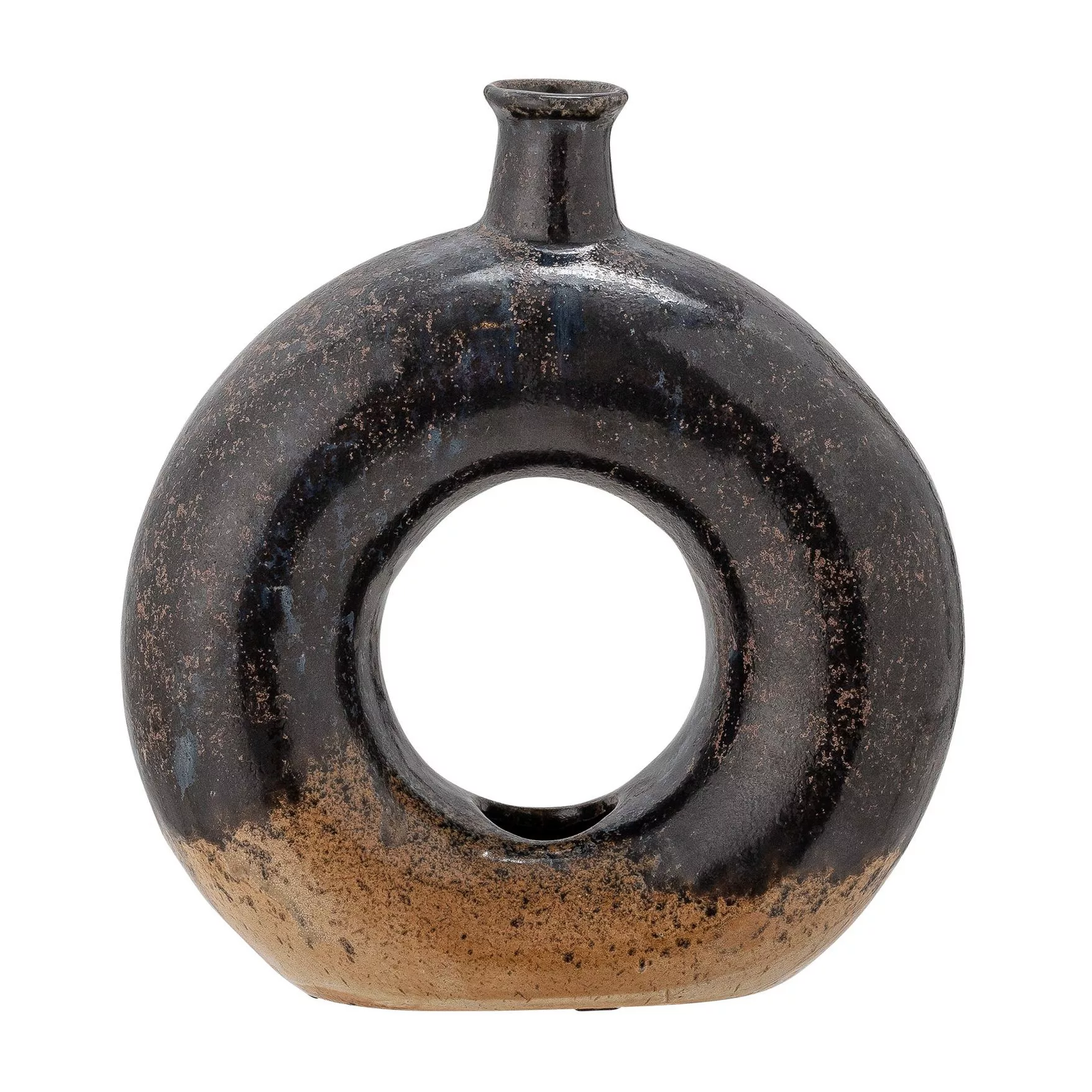 Vase  keramik grün / Keramik - Endbearbeitung mit Patina-Effekt H 19 cm - B günstig online kaufen