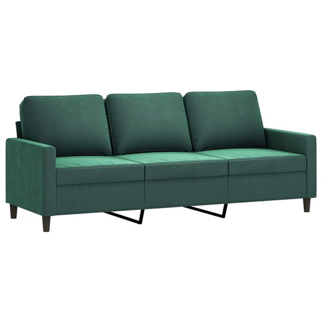 vidaXL Sofa, 3-Sitzer-Sofa Dunkelgrün 180 cm Samt günstig online kaufen