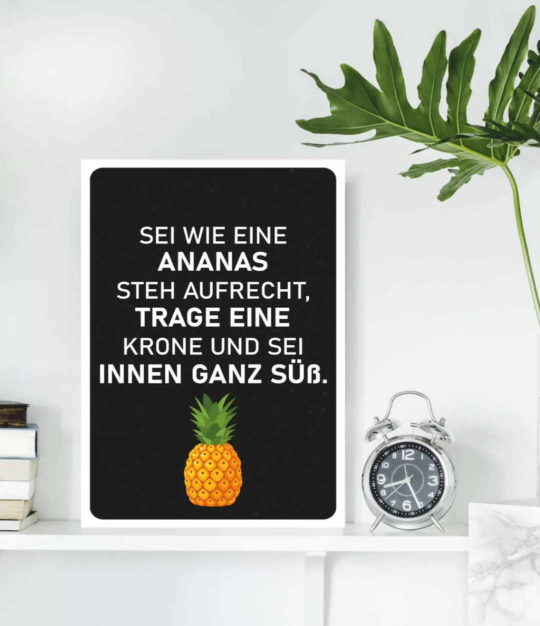 queence Metallbild »Ananas«, Sprüche, (1 St.) günstig online kaufen