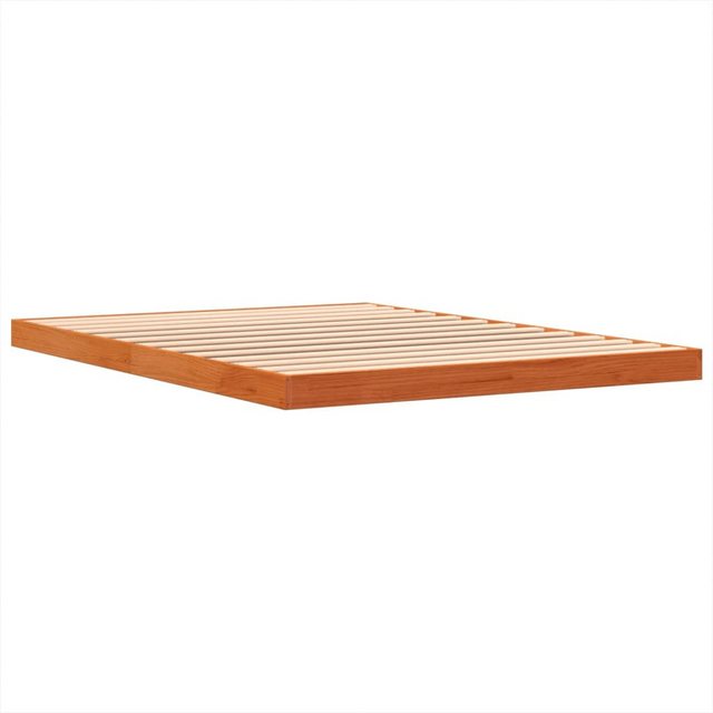 vidaXL Bett Massivholzbett Wachsbraun 135x190 cm Kiefer günstig online kaufen