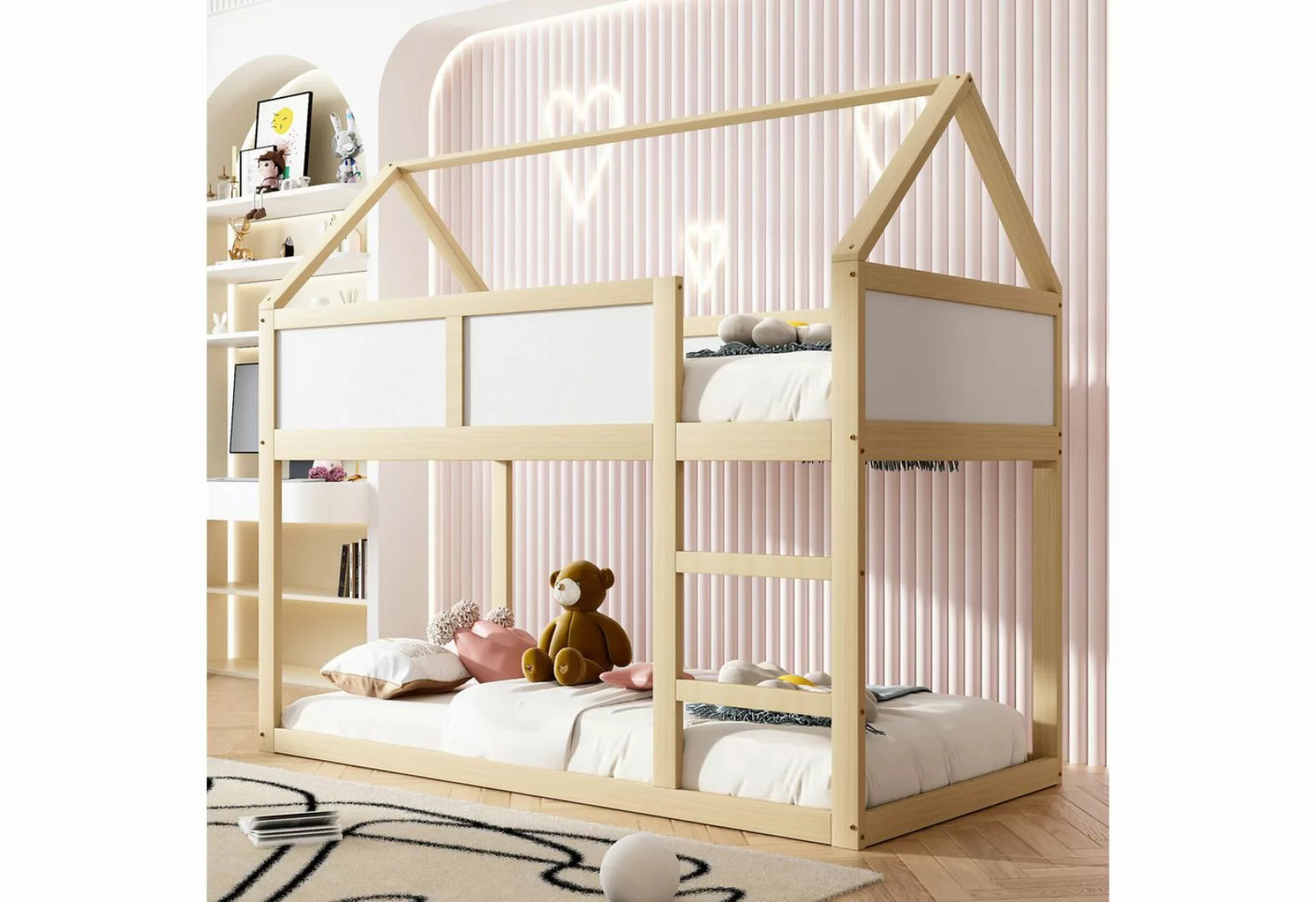 Gotagee Kinderbett Etagen-Kinderbett 90x200 Einzelbett Hochbett Massivholzr günstig online kaufen