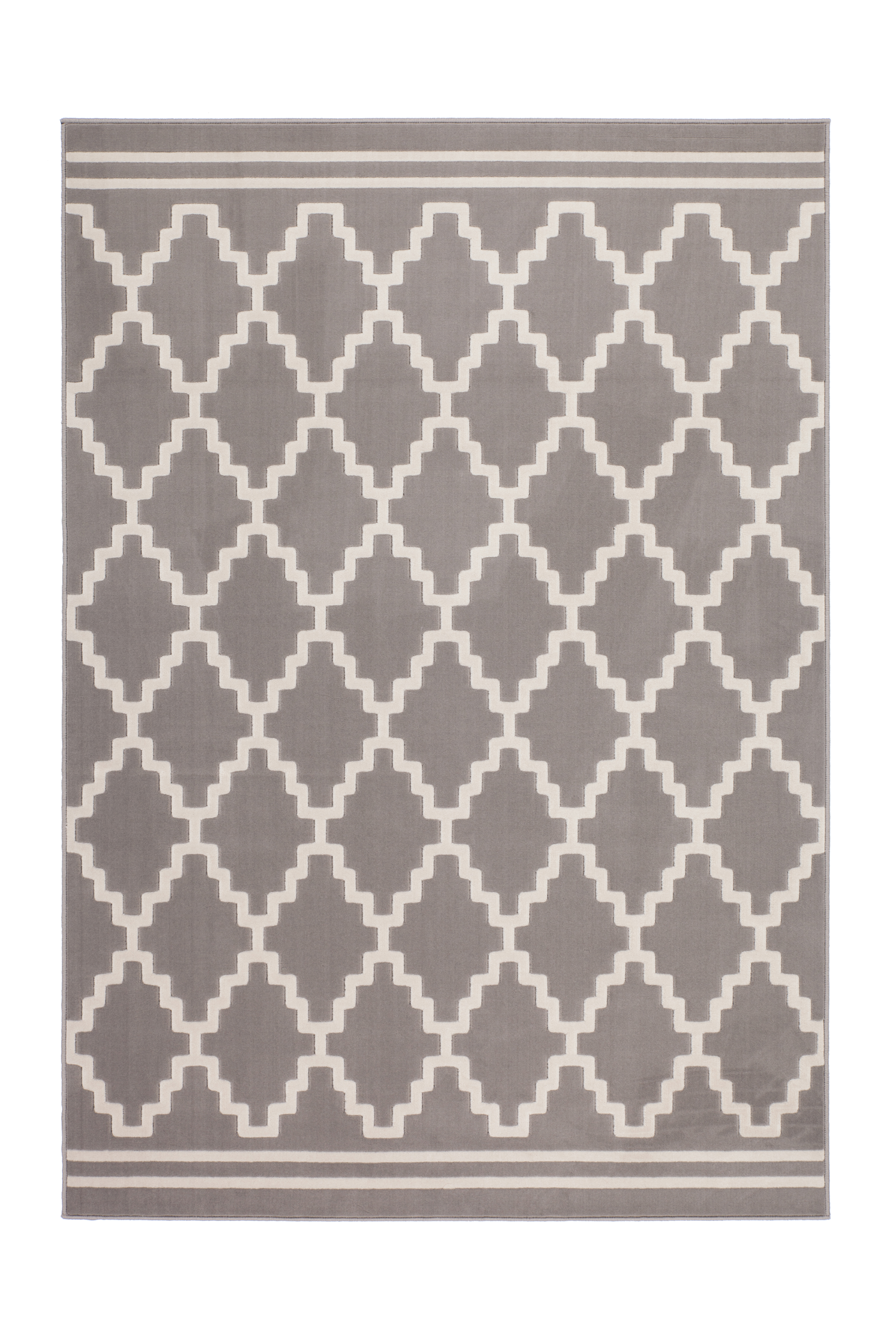 Kayoom Kurzflorteppich Lina 200 Taupe Elfenbein 120cm X 170cm günstig online kaufen