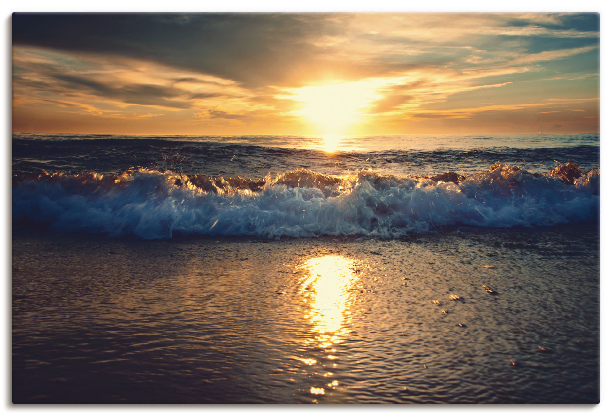 Artland Wandbild "Sonnenuntergang am Meer", Gewässer, (1 St.), als Alubild, günstig online kaufen