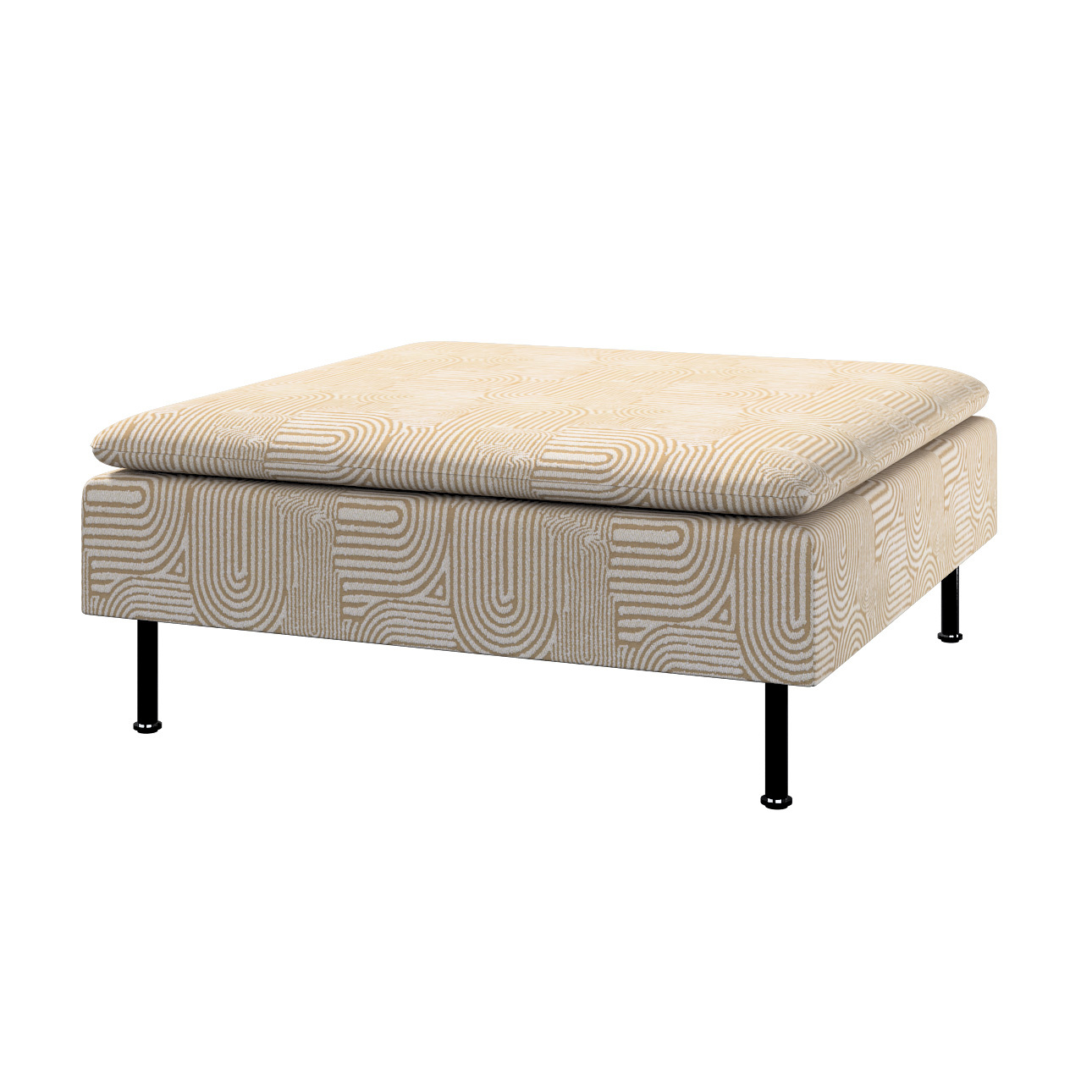 Bezug für Söderhamn Fußhocker, beige-ecru, 93 x 93 x 40, Cosy Home (144-79) günstig online kaufen