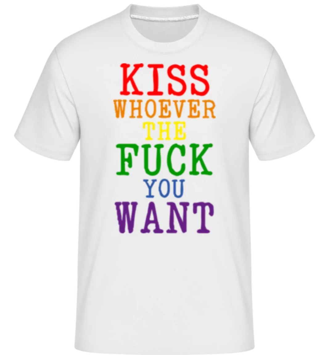 LGBTQ Kiss Whoever The Fuck You Want · Shirtinator Männer T-Shirt günstig online kaufen