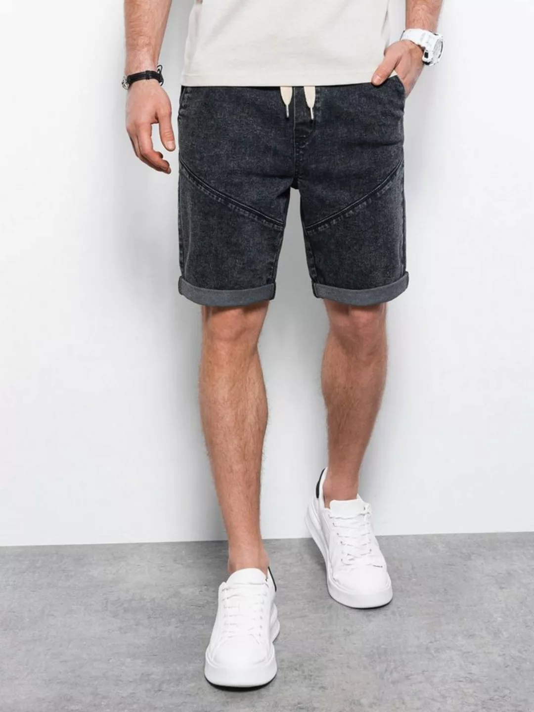 OMBRE Shorts Ombre Herren Denim-Shorts - schwarz W361 M günstig online kaufen
