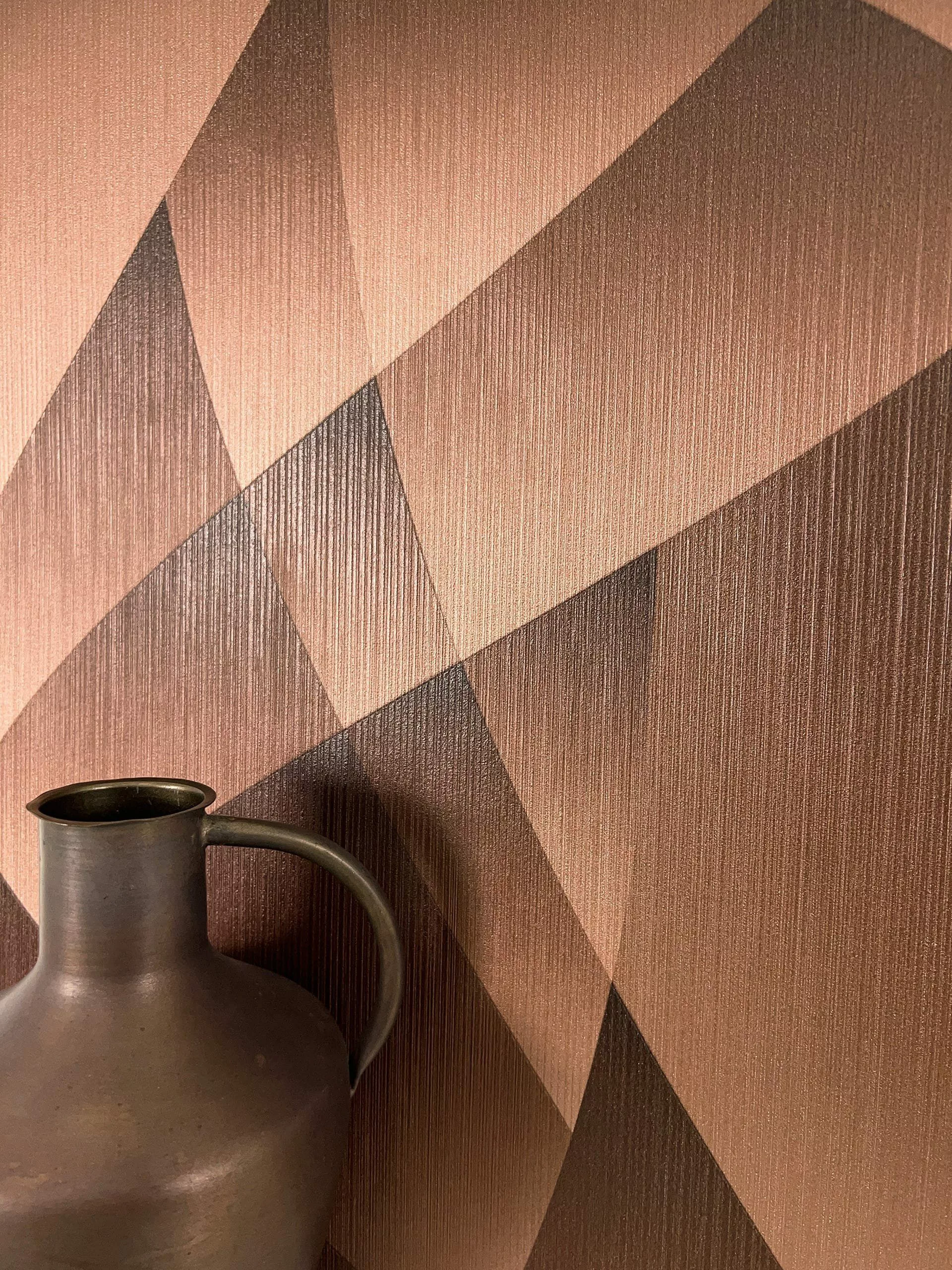 Newroom Vliestapete, Bronze Tapete Modern Grafik günstig online kaufen
