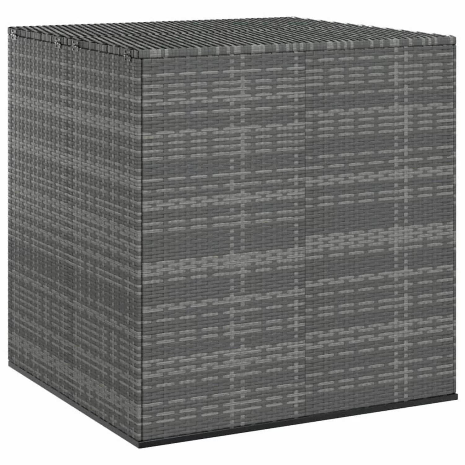 furnicato Garten-Kissenbox PE Rattan 100x97,5x104 cm Grau günstig online kaufen