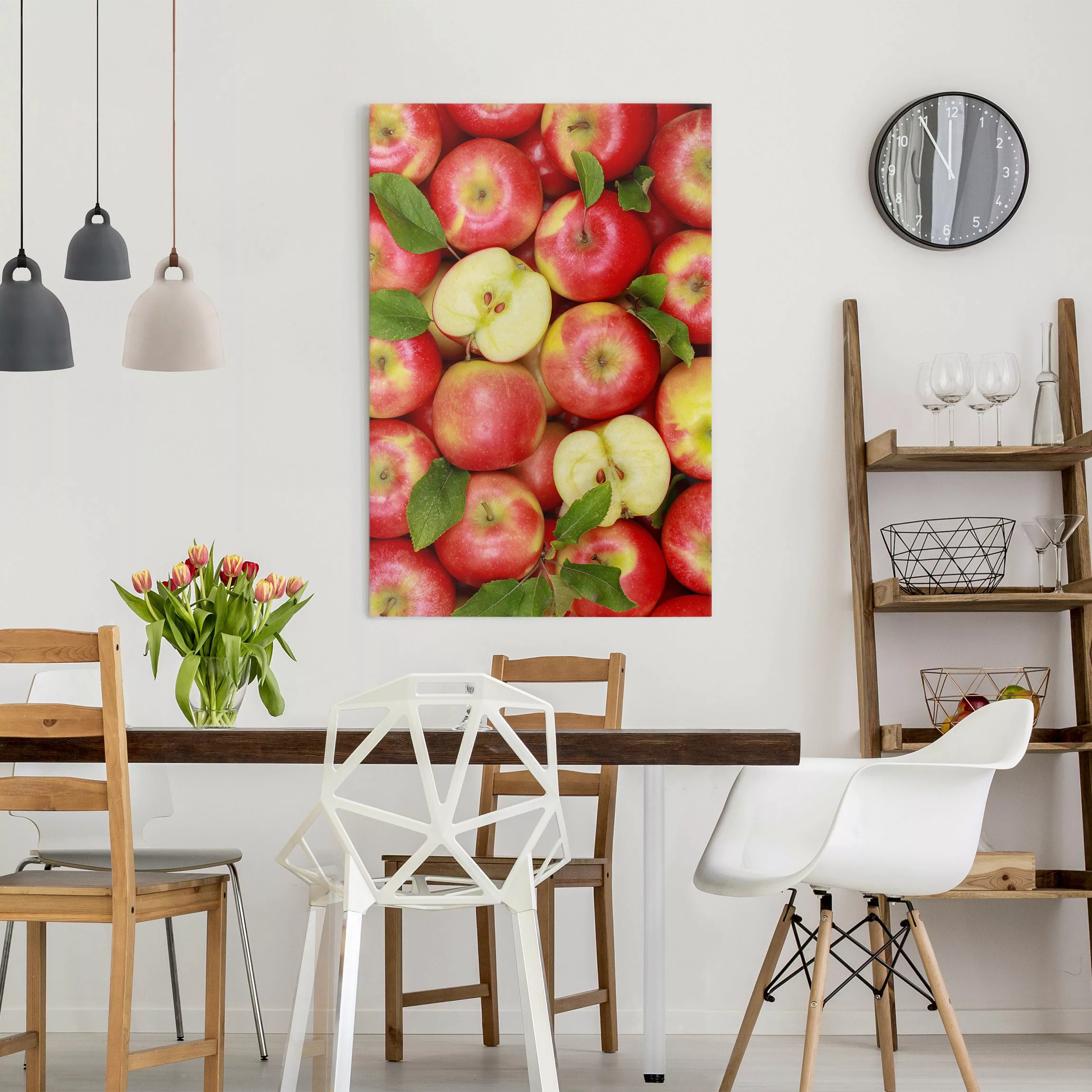 Leinwandbild Küche - Hochformat Saftige Äpfel günstig online kaufen