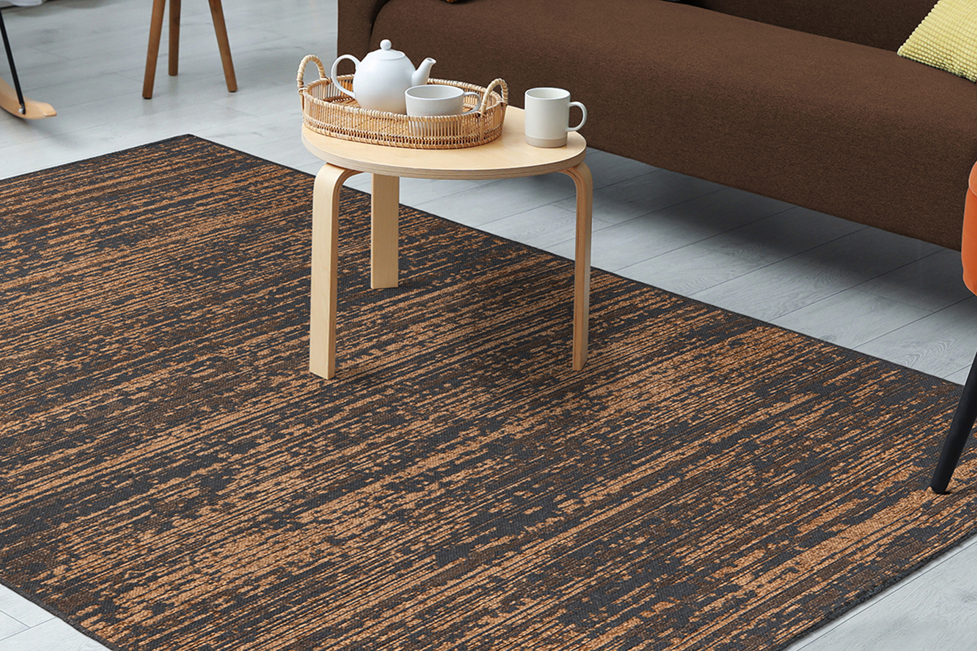 Kayoom Teppich »Kalea 125«, rechteckig, 8 mm Höhe, Flachgewebeteppich mit R günstig online kaufen
