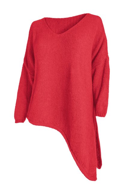 PEKIVESSA Strickpullover Asymmetrischer Grobstrick-Pullover oversized Damen günstig online kaufen