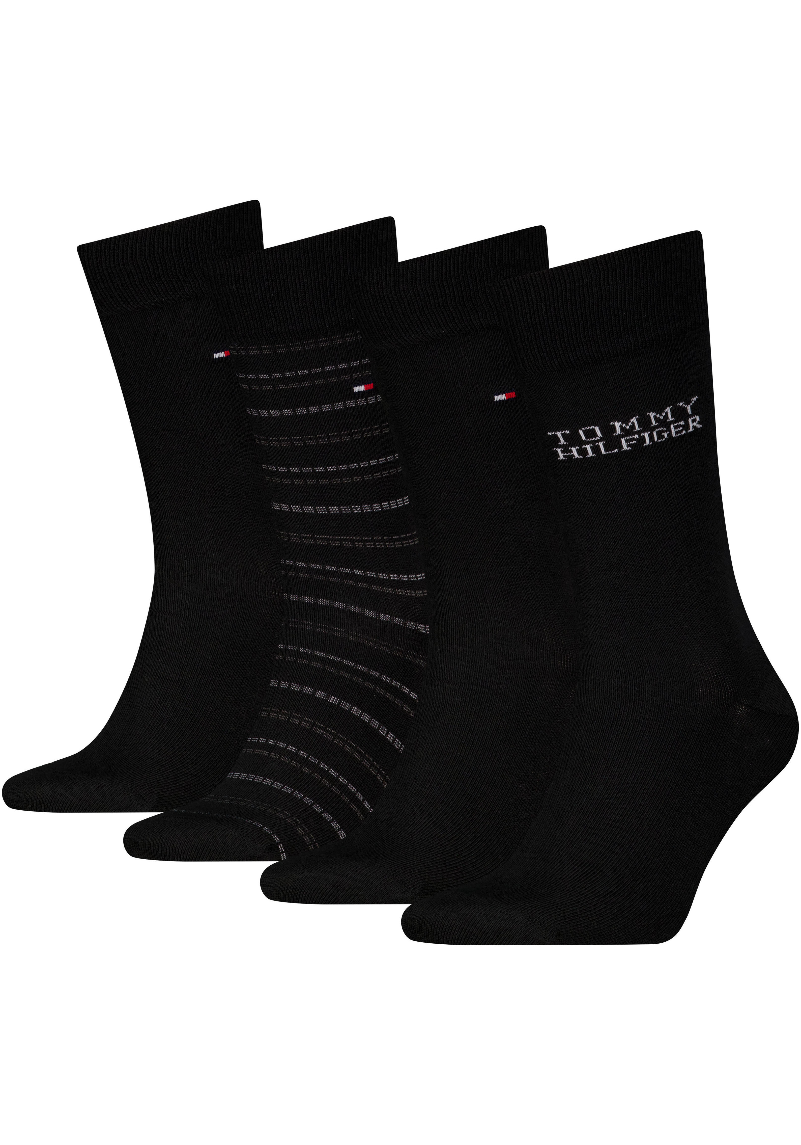 Tommy Hilfiger Socken, (4 Paar), Ideal zum Verschenken, Logoprägung, Gesche günstig online kaufen