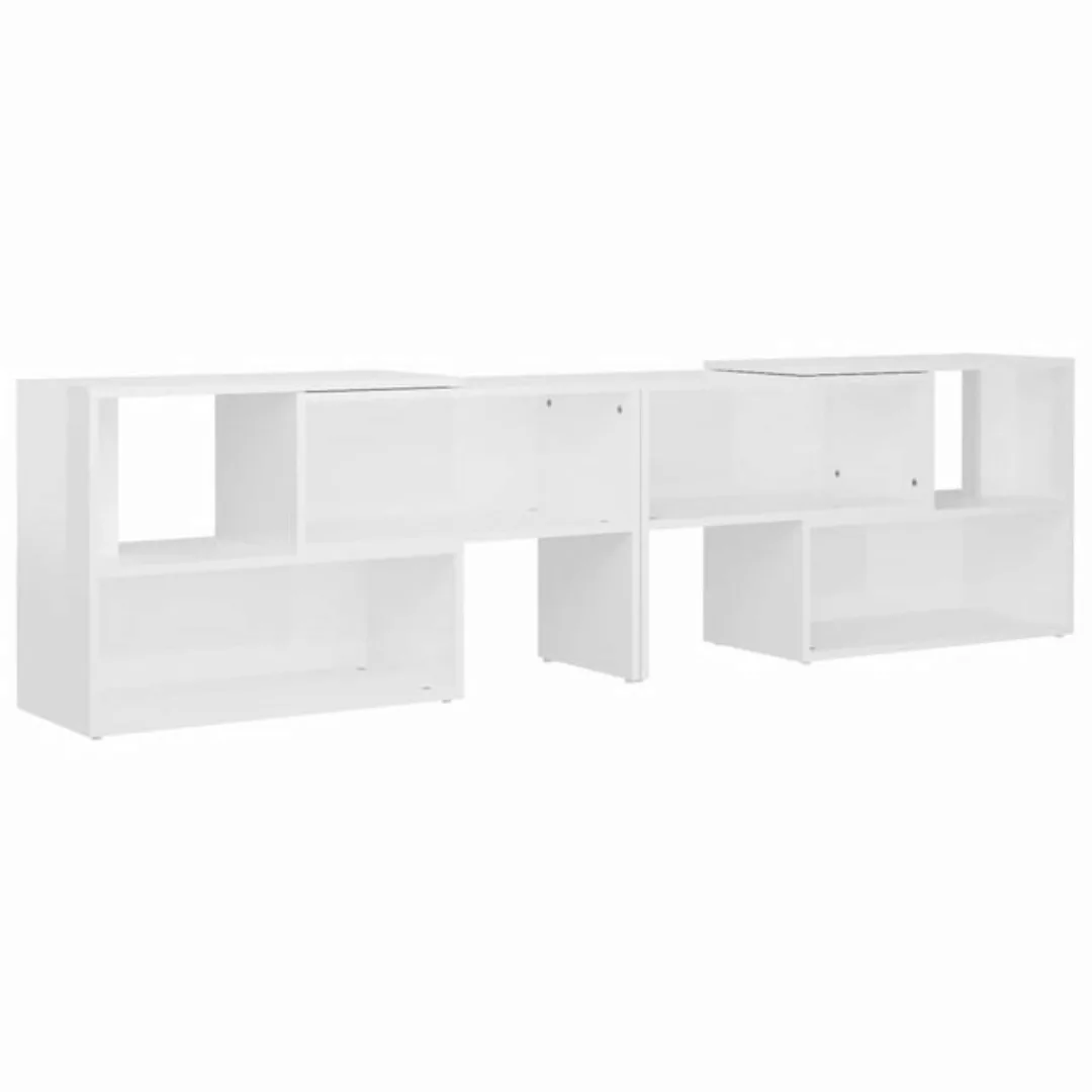 furnicato TV-Schrank Hochglanz-Weiß 149x30x52 cm Holzwerkstoff günstig online kaufen