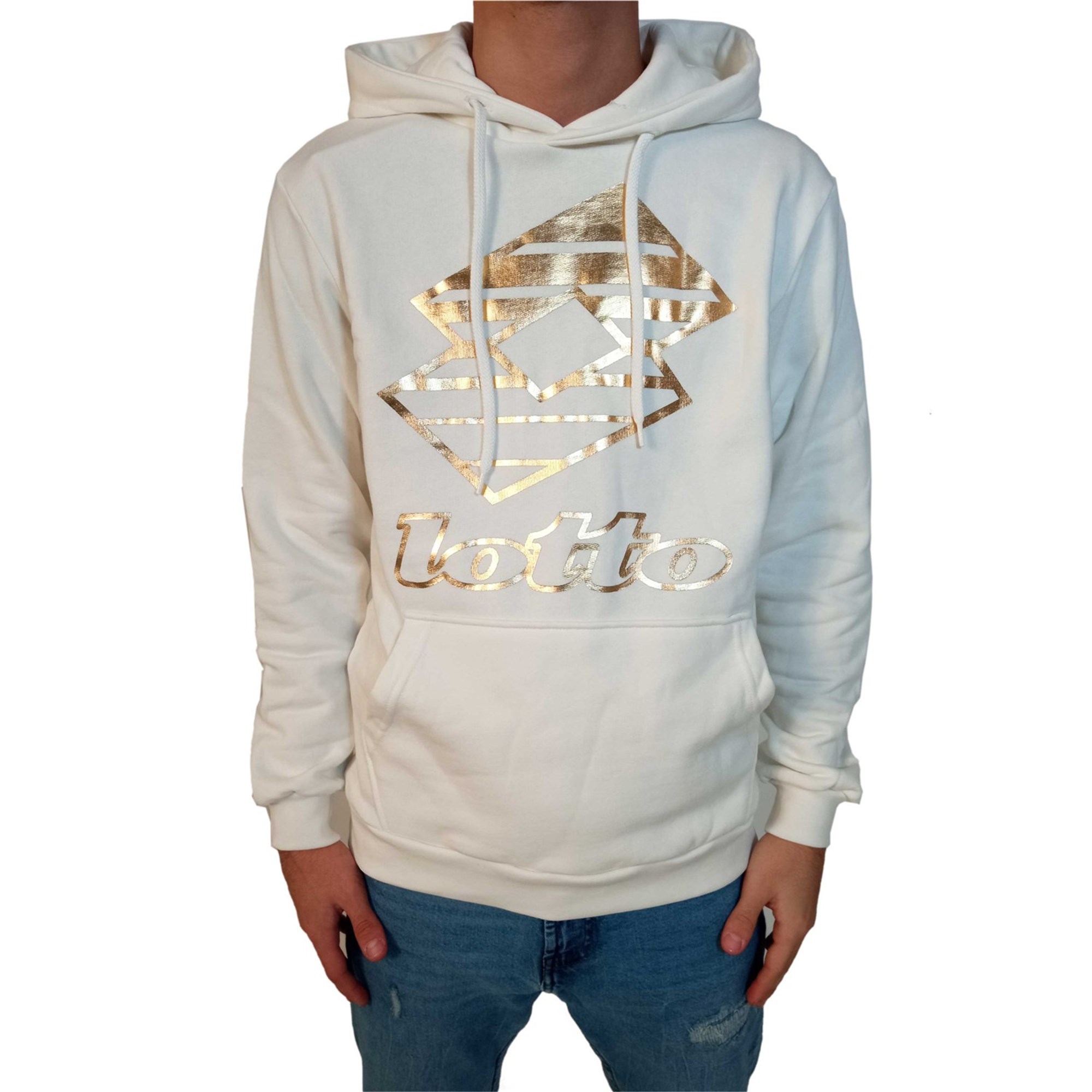 LOTTO Sweatshirt Herren Creme Cotone günstig online kaufen